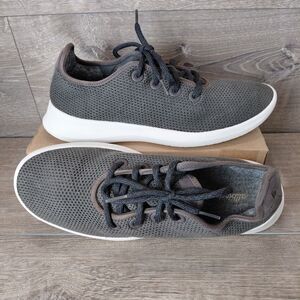 Allbirds Tree Runners Mens Size 11 Gray Knit Lace Up Running Shoes Sneakers